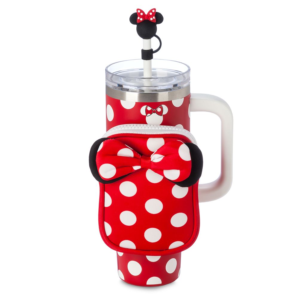 Minnie Mouse Icon Stainless Steel Travel Tumbler with Straw plus Zip Case Official shopDisney