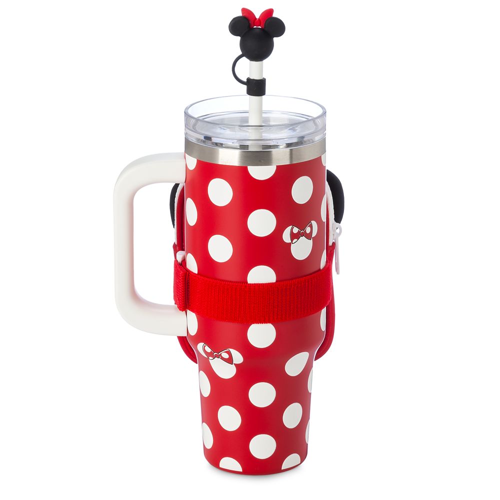 Minnie Mouse Icon Stainless Steel Travel Tumbler with Straw plus Zip Case