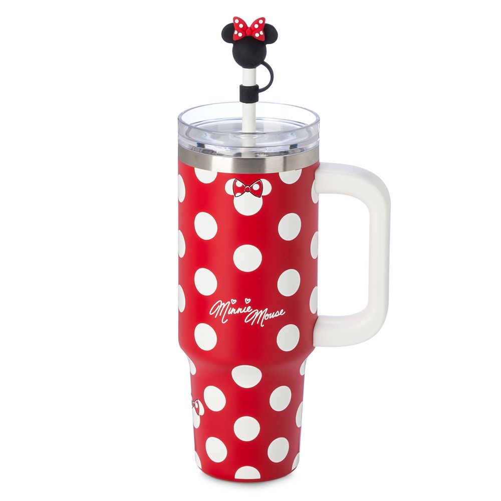 Minnie Mouse Icon Stainless Steel Travel Tumbler with Straw plus Zip Case