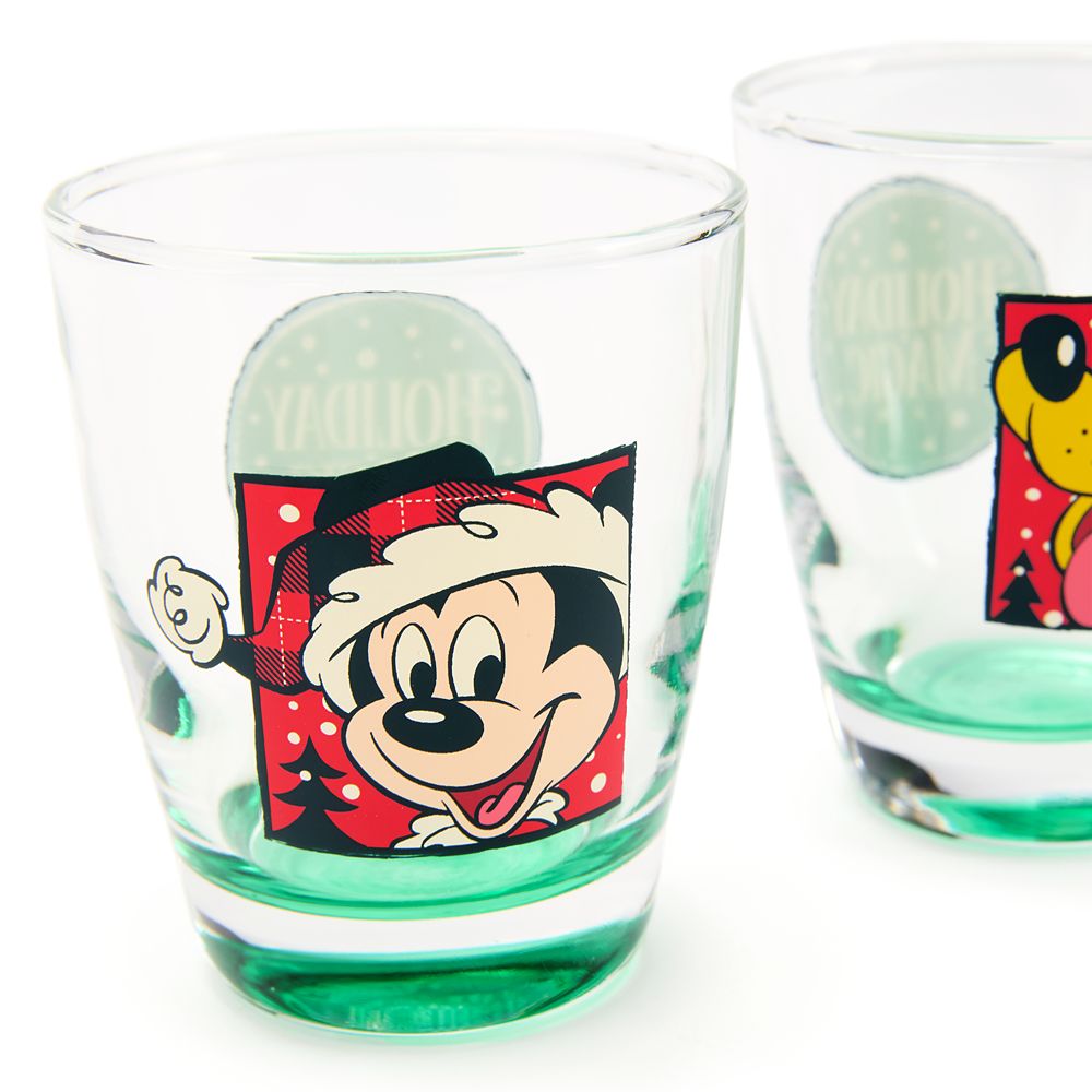 Mickey Mouse and Friends Holiday Glasses Set