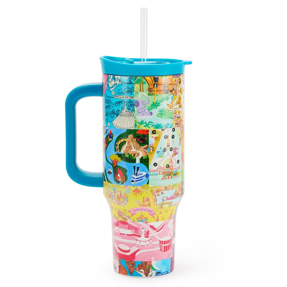 Disney Parks Vintage Maps 40 oz. Stainless Steel Travel Cup with Straw