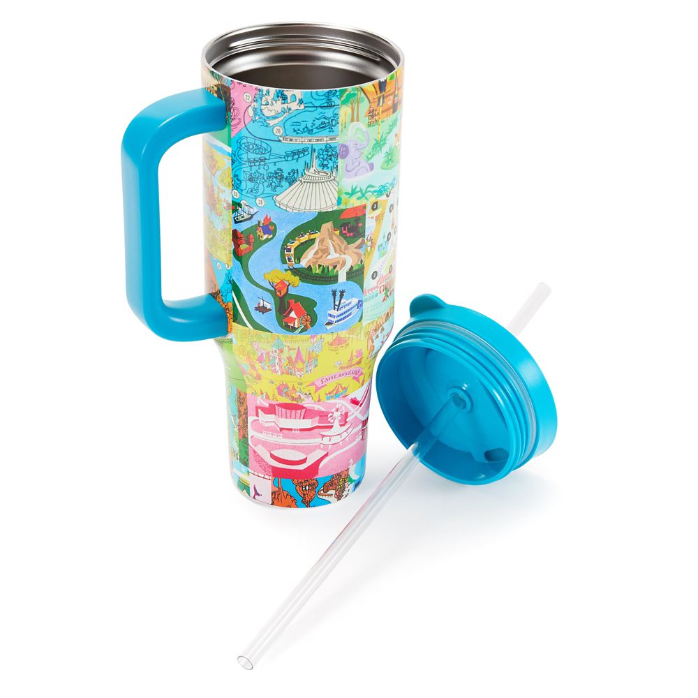 Disney Parks Vintage Maps 40 oz. Stainless Steel Travel Cup with Straw