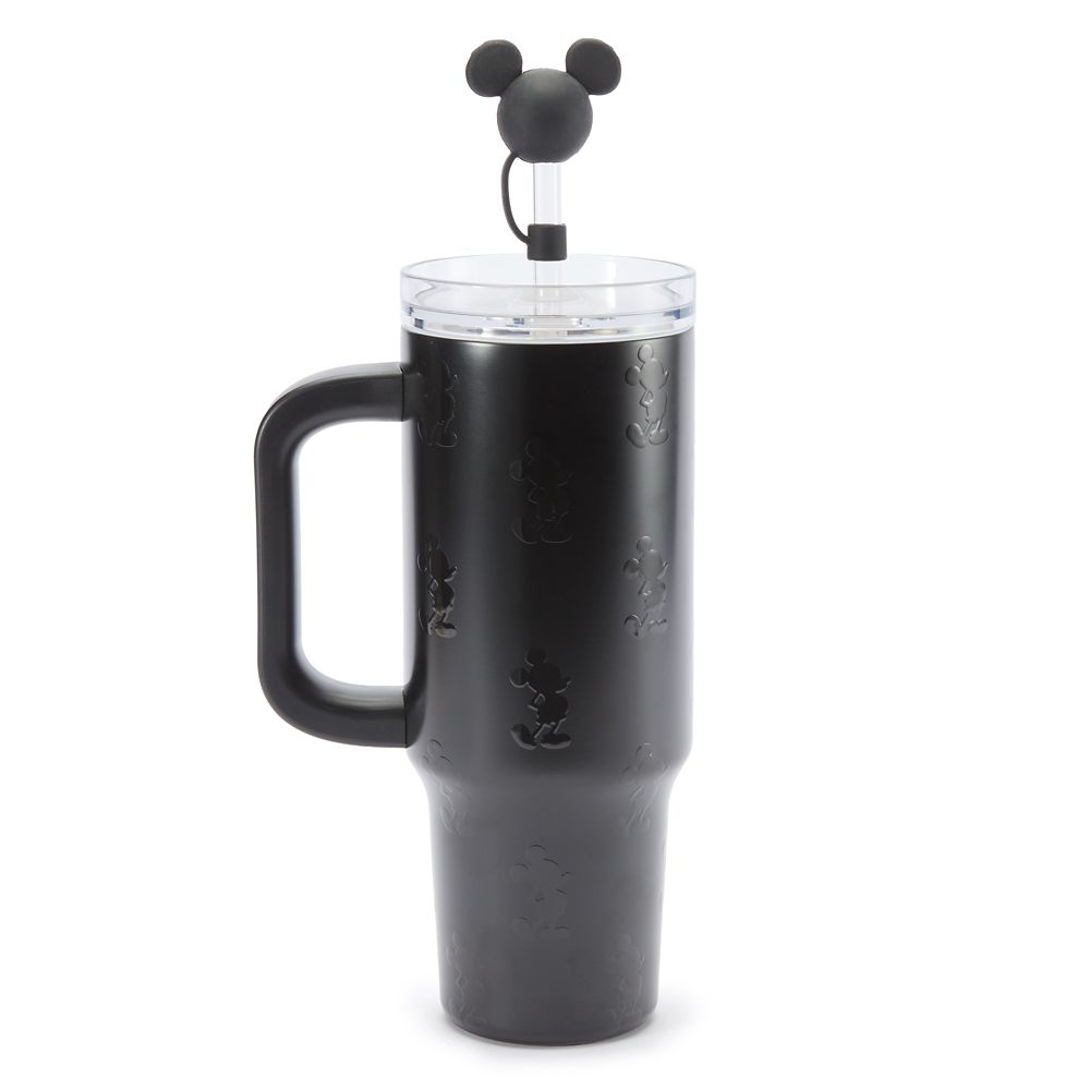 Mickey Mouse Stainless Steel Travel Tumbler with Straw plus Zip Case