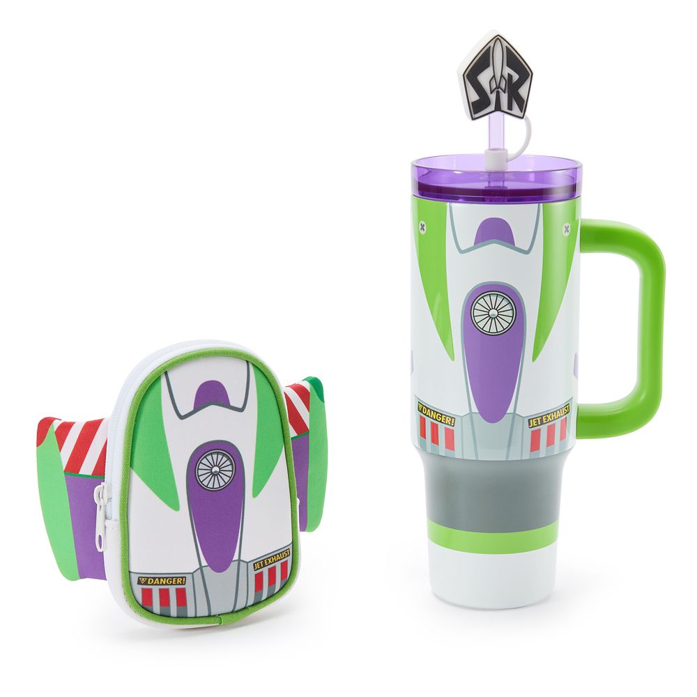 Buzz Lightyear Stainless Steel Travel Tumbler with Straw plus Zip Case &ndash; Toy Story