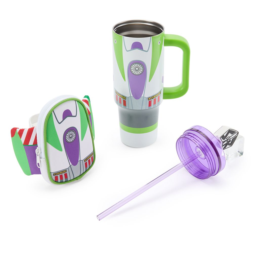 Buzz Lightyear Stainless Steel Travel Tumbler with Straw plus Zip Case &ndash; Toy Story