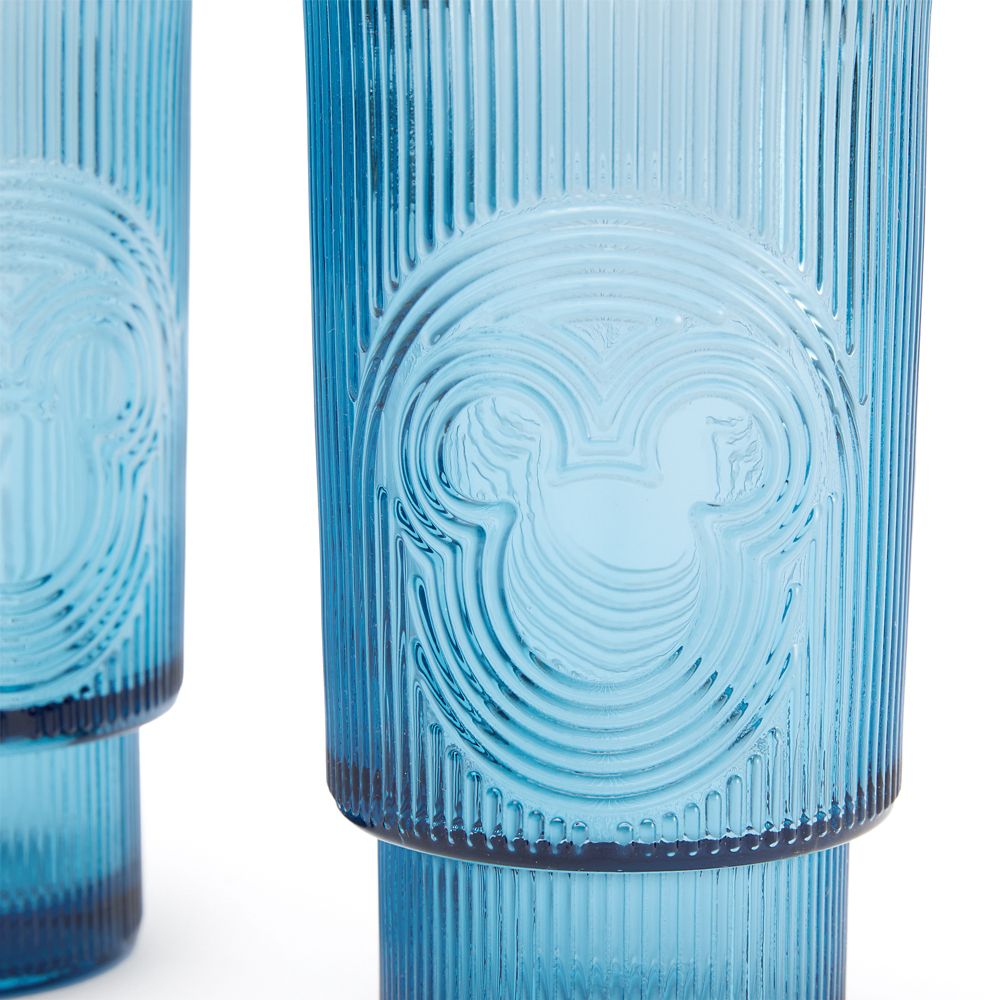 Mickey Mouse Icon Glass Tumbler Set &ndash; Blue