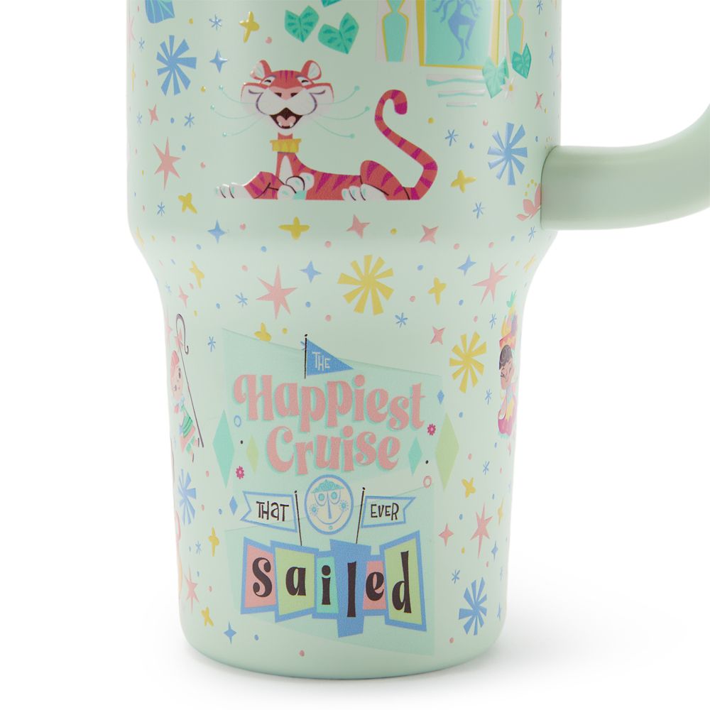 ''it's a small world'' Stainless Steel Travel Tumbler with Straw and Zip Case