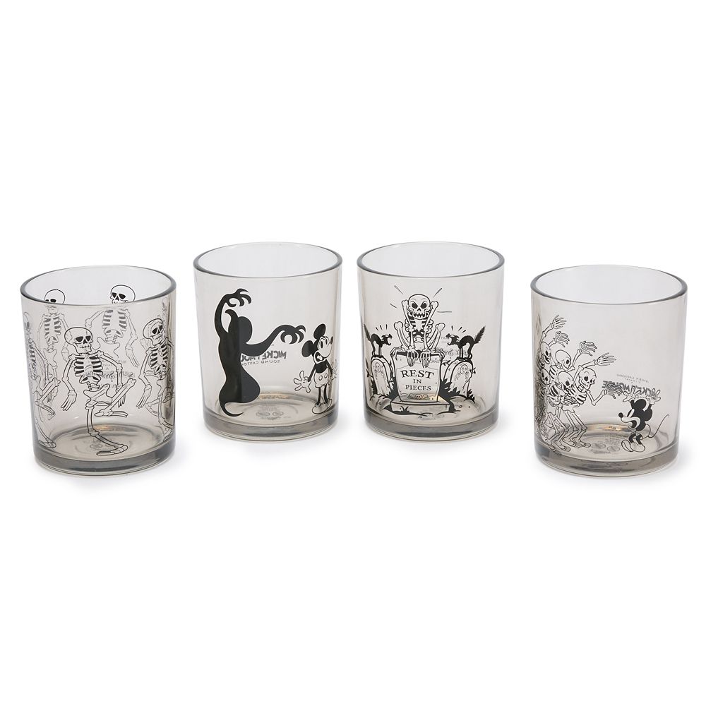 Mickey Mouse Short Glass Set &ndash; The Haunted House and The Skeleton Dance