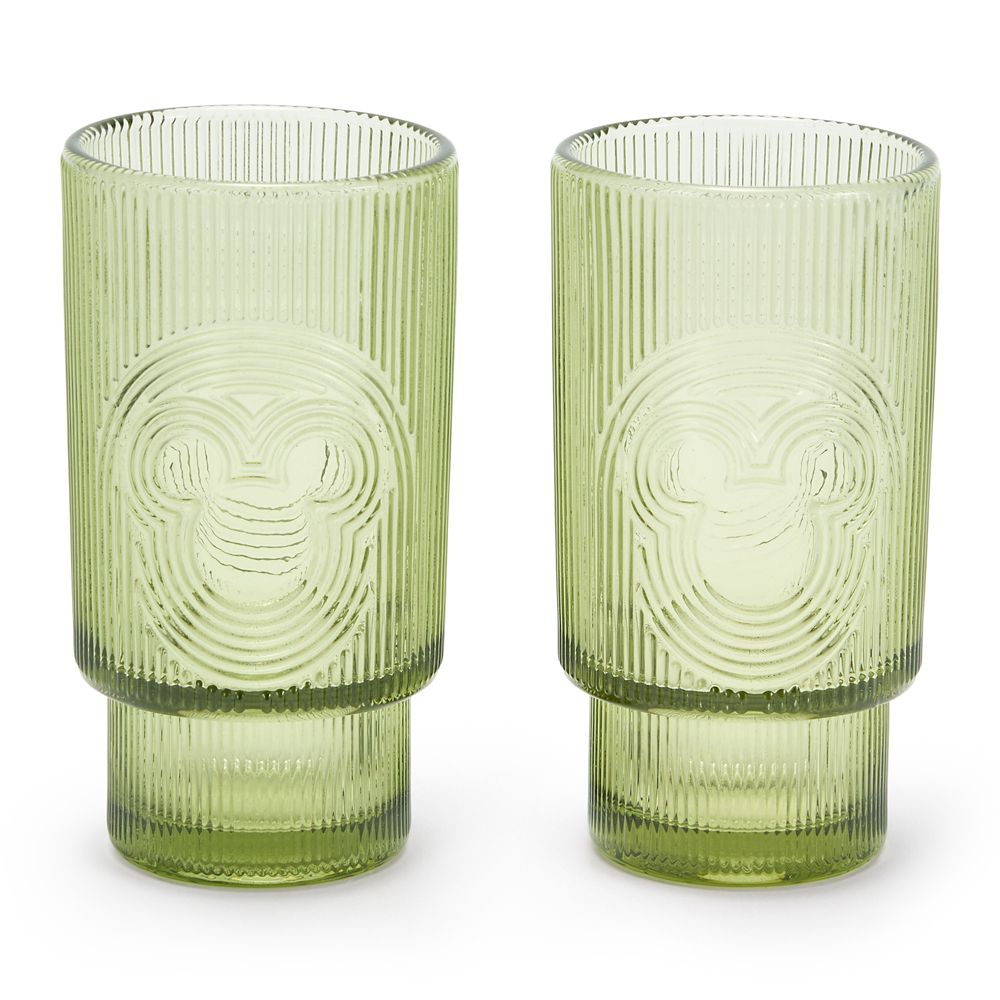 Mickey Mouse Icon Tall Glass Set &ndash; Green