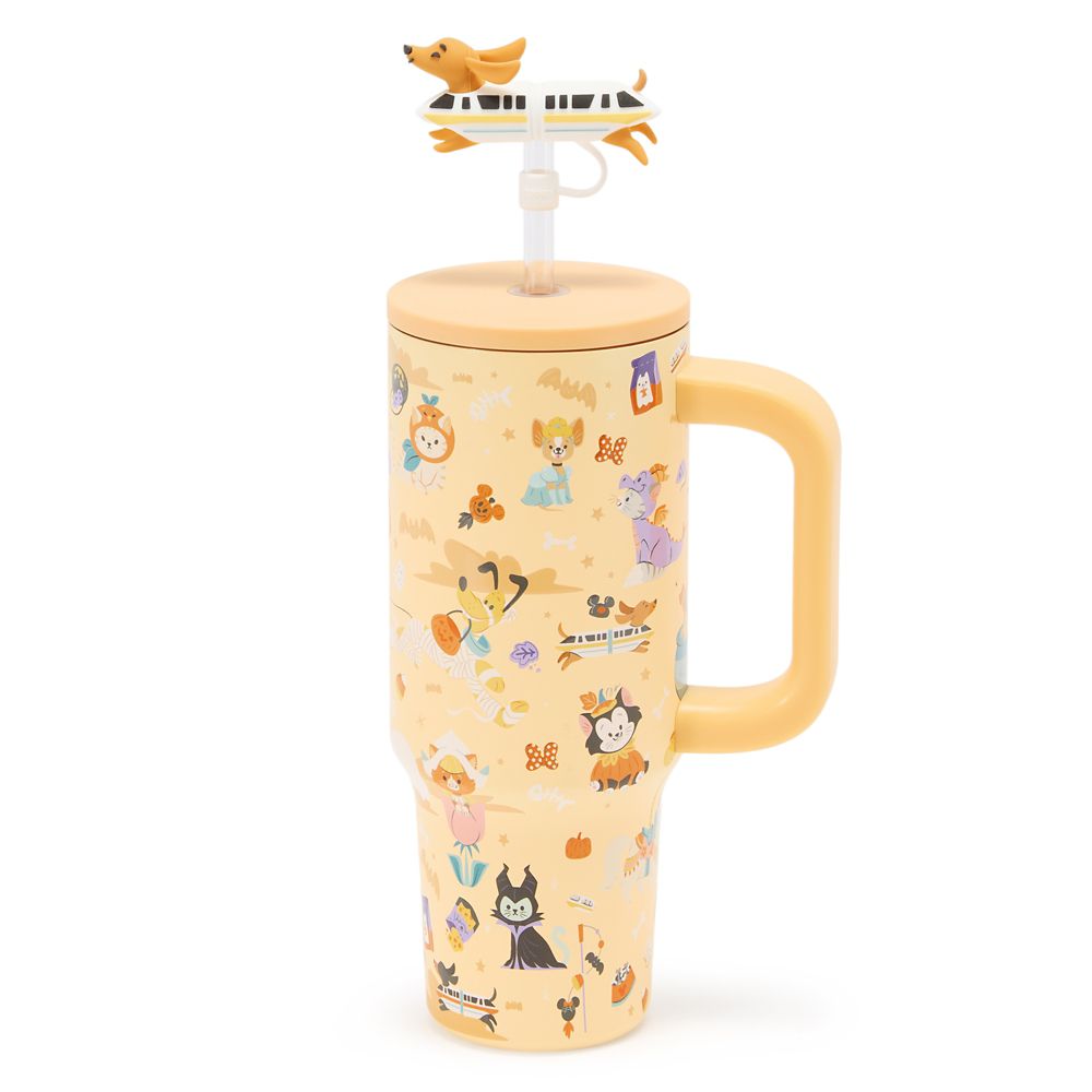 Disney Cats and Dogs Halloween 30 oz. Stainless Travel Tumbler with Straw