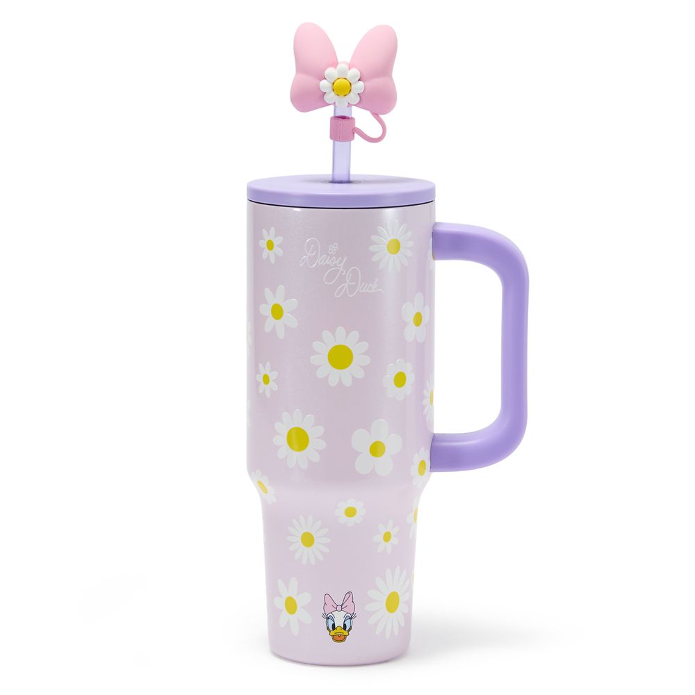 Daisy Duck 30 oz. Stainless Steel Travel Tumbler with Straw plus Zip Case