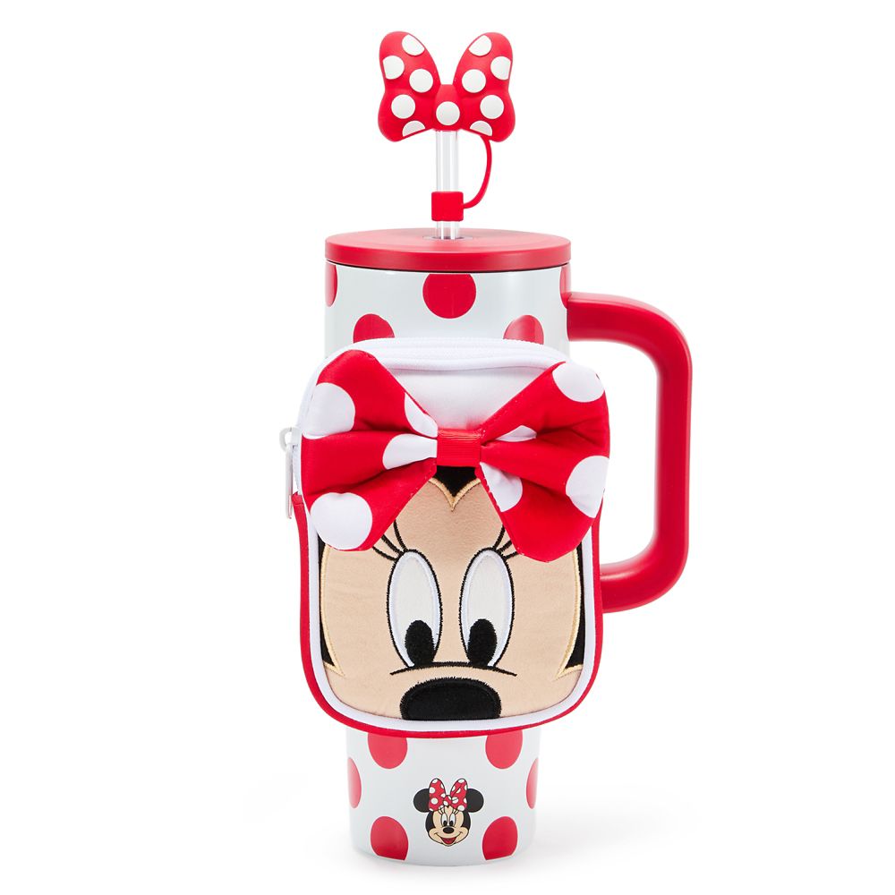 Minnie Mouse 30 oz. Stainless Steel Travel Tumbler with Straw plus Zip Case