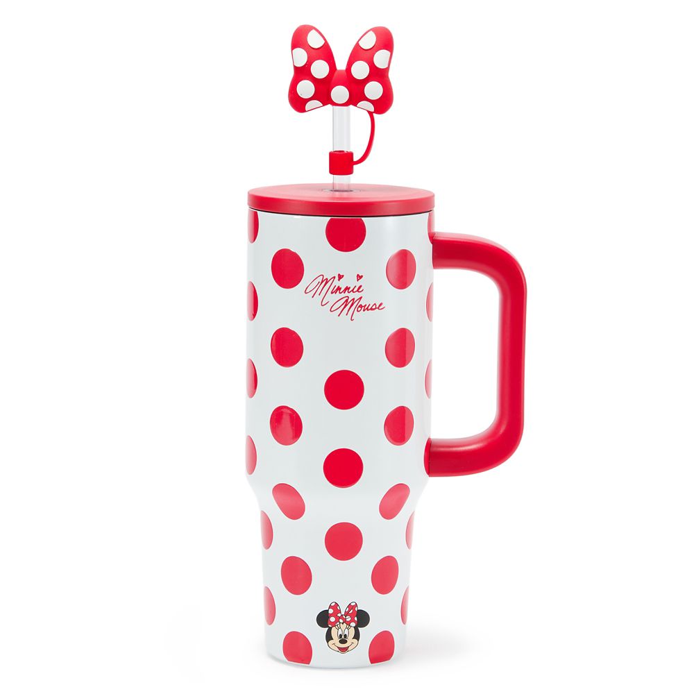 Minnie Mouse 30 oz. Stainless Steel Travel Tumbler with Straw plus Zip Case