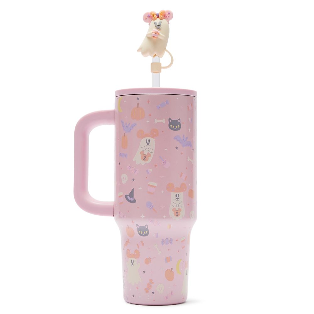 Mickey and Minnie Mouse Cutie Ghost 30 oz. Stainless Steel Travel Tumbler with Straw