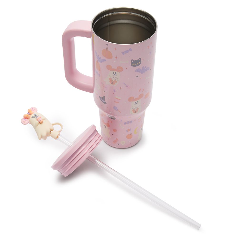Mickey and Minnie Mouse Cutie Ghost 30 oz. Stainless Steel Travel Tumbler with Straw