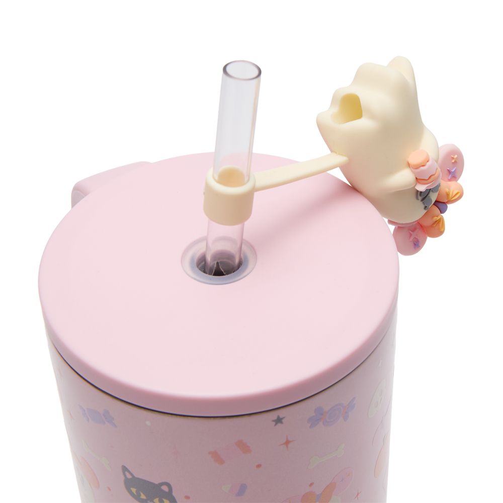 Mickey and Minnie Mouse Cutie Ghost 30 oz. Stainless Steel Travel Tumbler with Straw