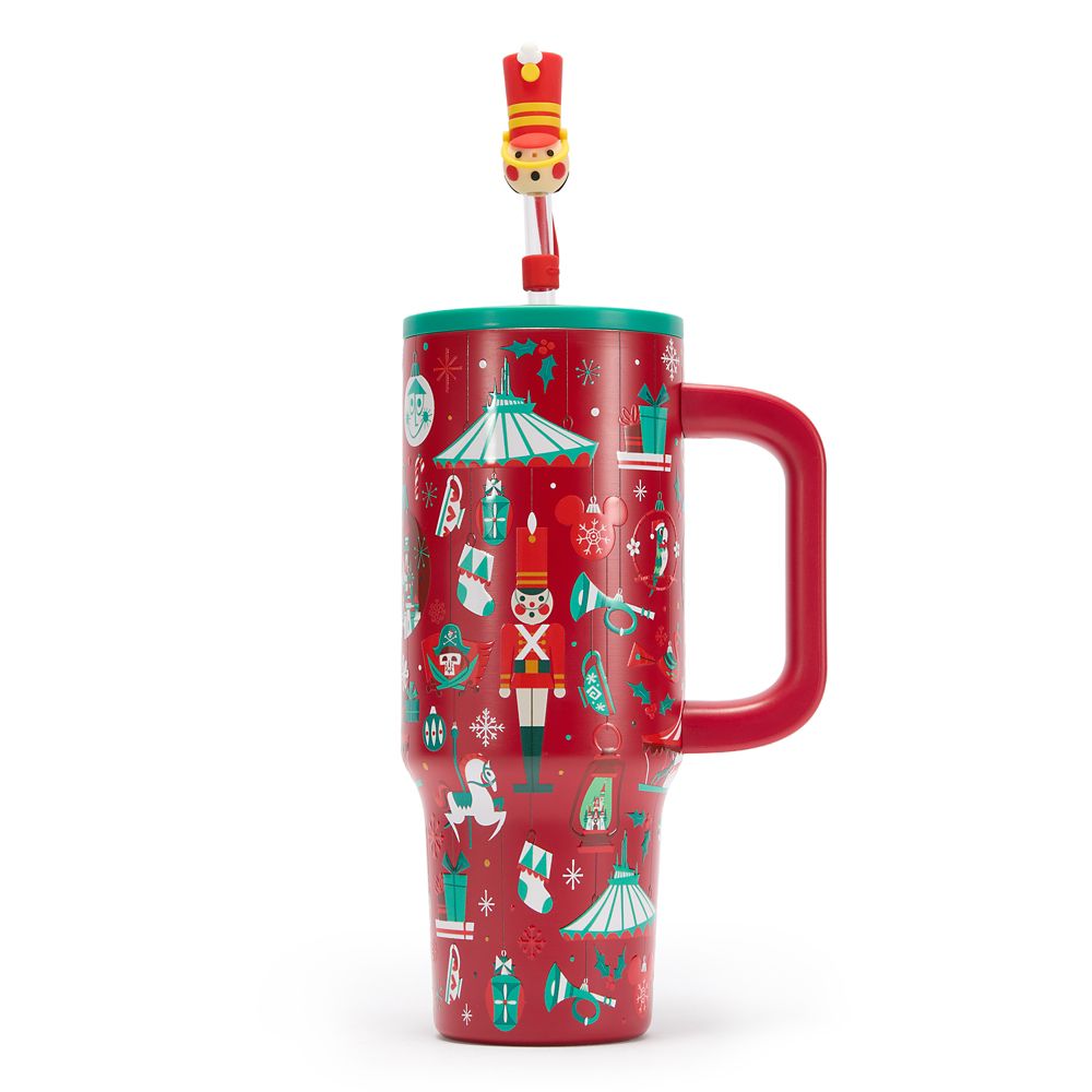 Disney Parks Holiday 33 oz. Stainless Steel Travel Tumbler with Straw