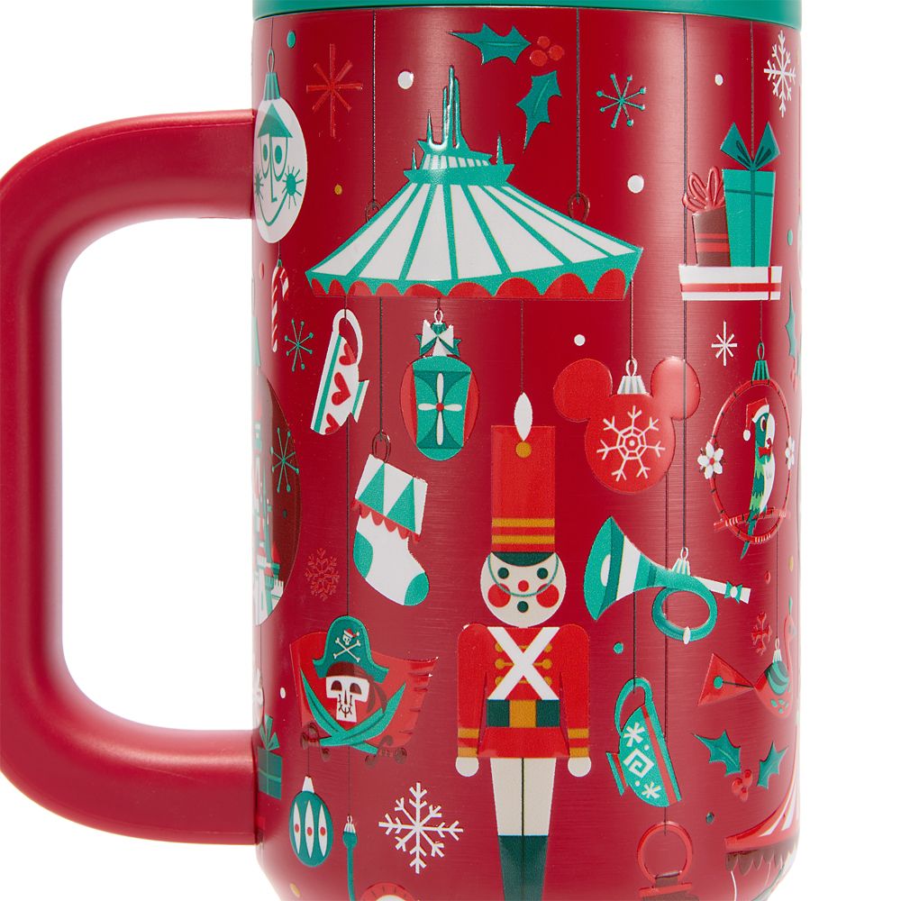 Disney Parks Holiday 33 oz. Stainless Steel Travel Tumbler with Straw