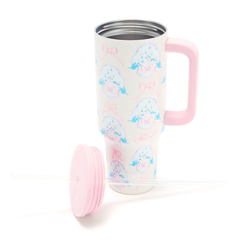Fantasyland Castle Pattern Stainless Steel 40 oz. Tumbler with Straw