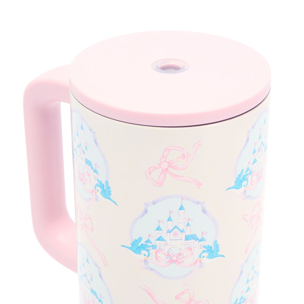 Fantasyland Castle Pattern Stainless Steel 40 oz. Tumbler with Straw