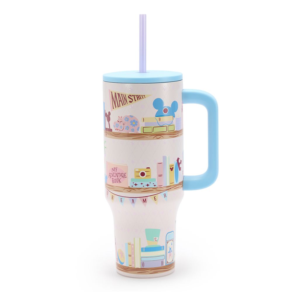 Disney Memorabilia Bookshelf Stainless Steel 40 oz. Tumbler with Straw