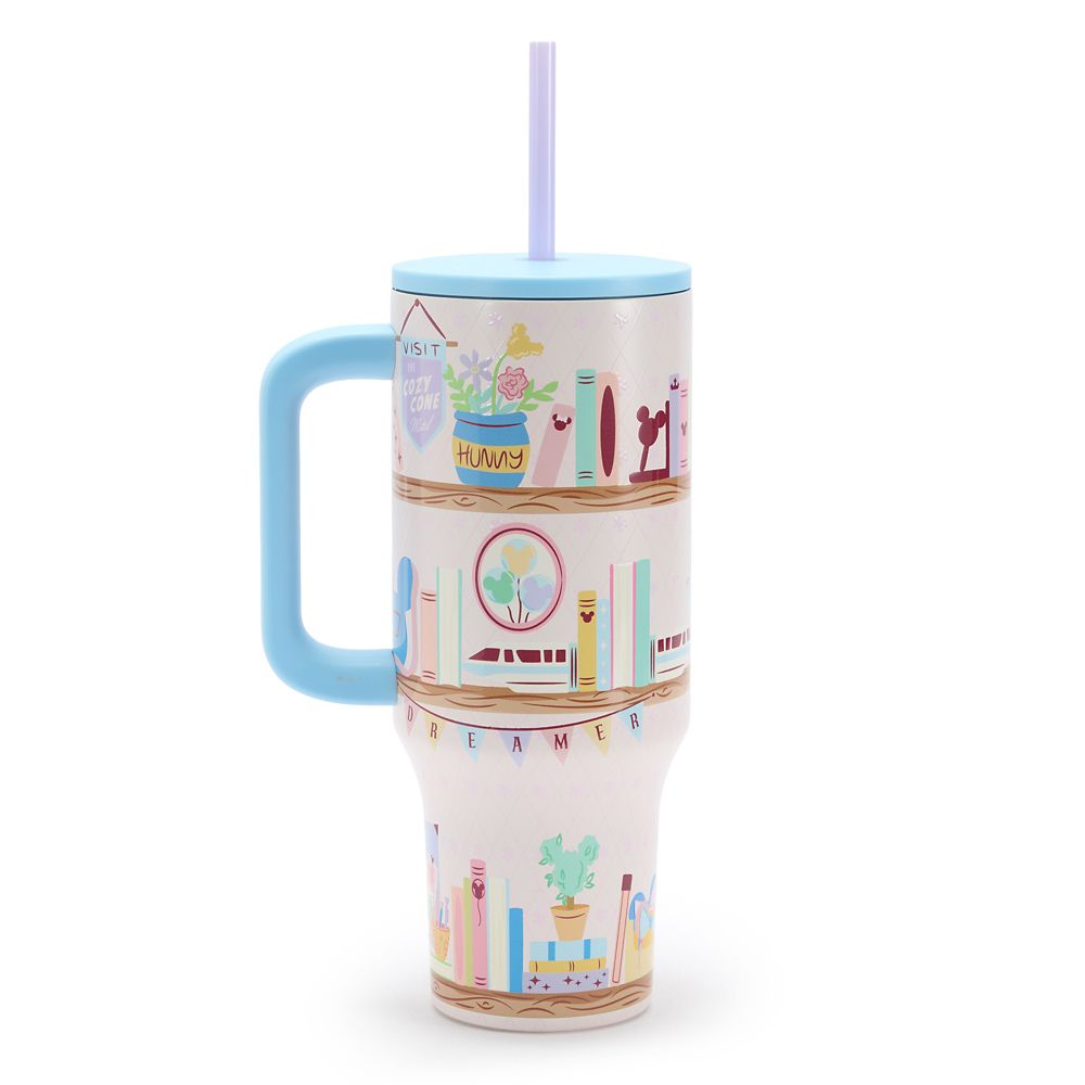 Disney Memorabilia Bookshelf Stainless Steel 40 oz. Tumbler with Straw