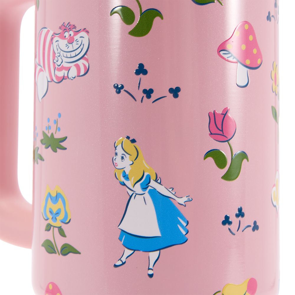 Alice in Wonderland Stainless Steel 40 oz. Tumbler with Straw