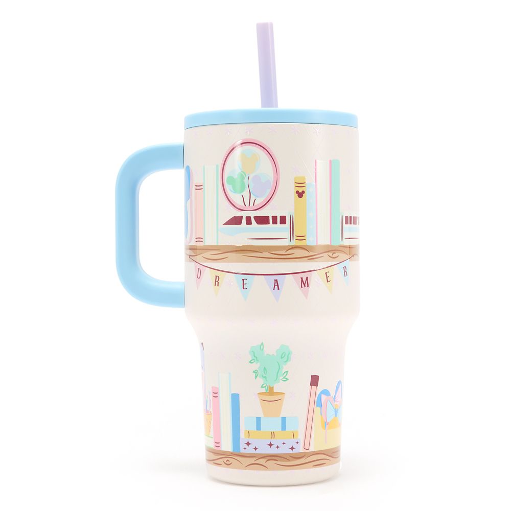 Disney Memorabilia Bookshelf Stainless Steel 20 oz. Tumbler with Straw