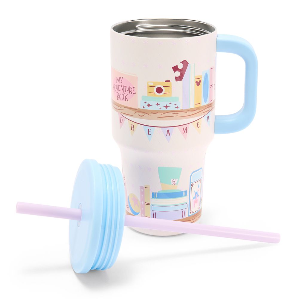 Disney Memorabilia Bookshelf Stainless Steel 20 oz. Tumbler with Straw