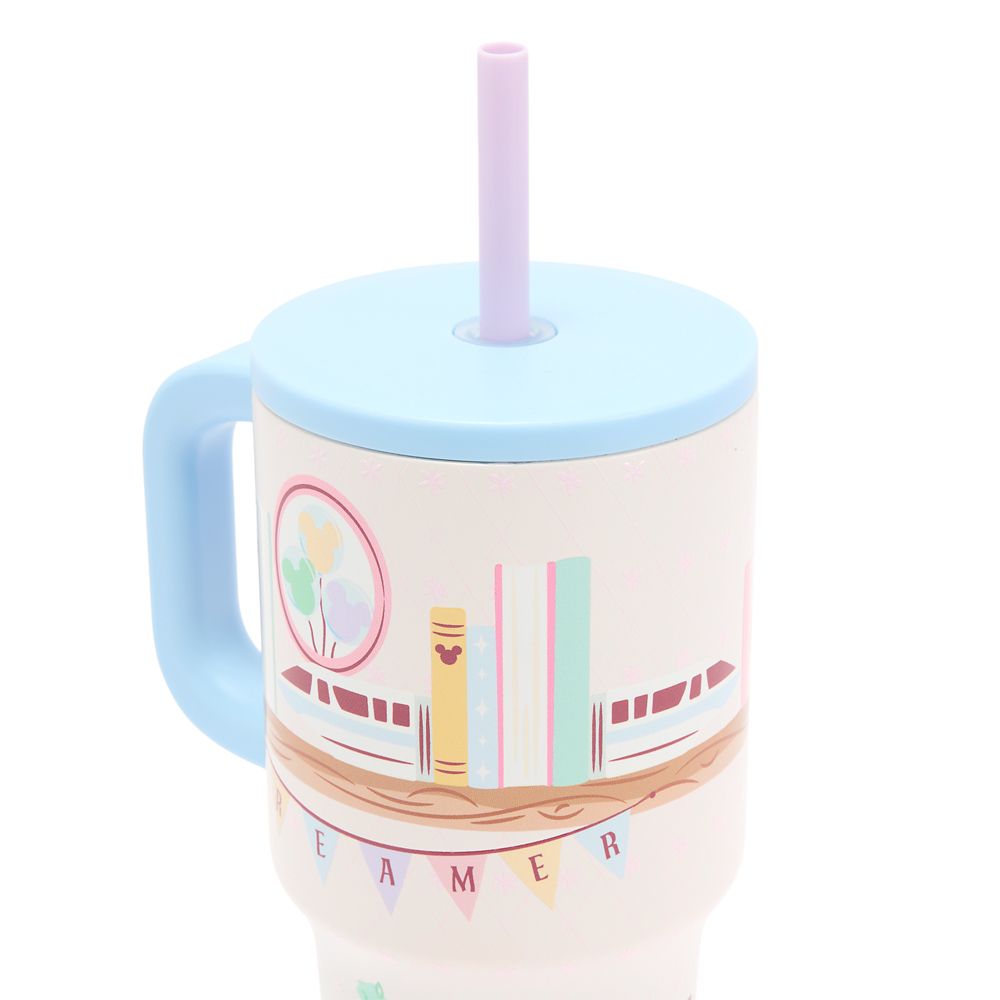 Disney Memorabilia Bookshelf Stainless Steel 20 oz. Tumbler with Straw