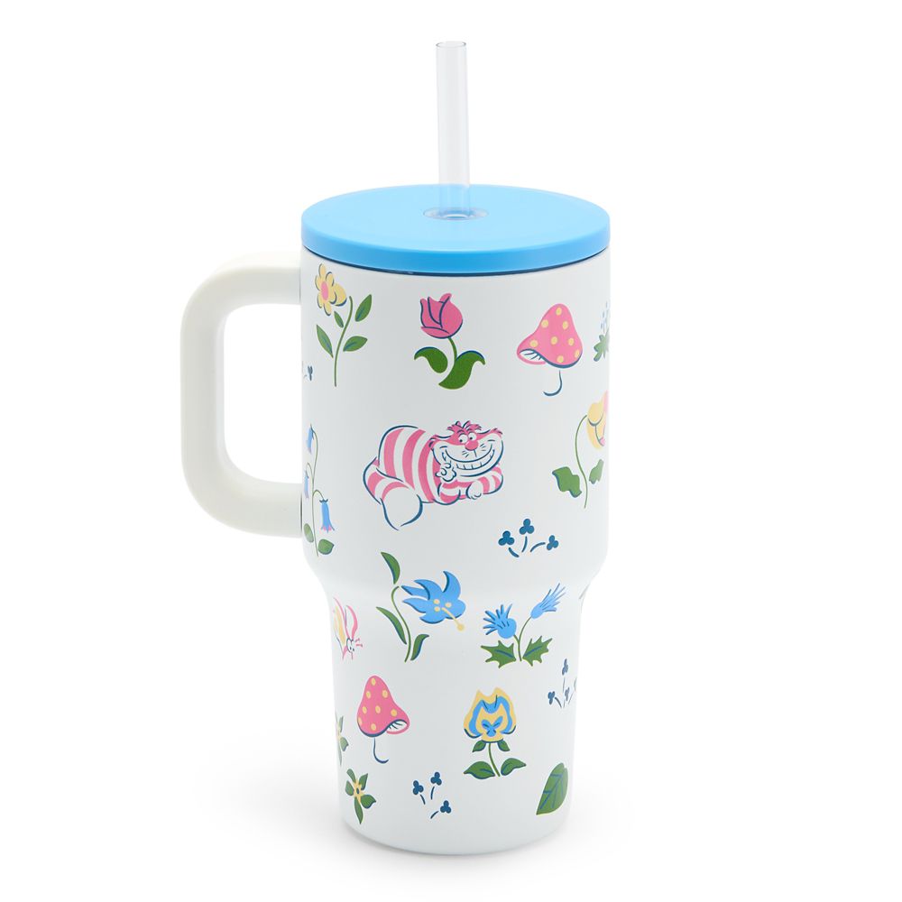 Alice in Wonderland Stainless Steel 20 oz. Tumbler with Straw