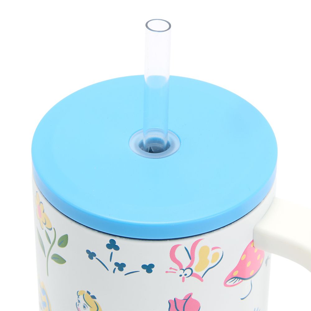 Alice in Wonderland Stainless Steel 20 oz. Tumbler with Straw