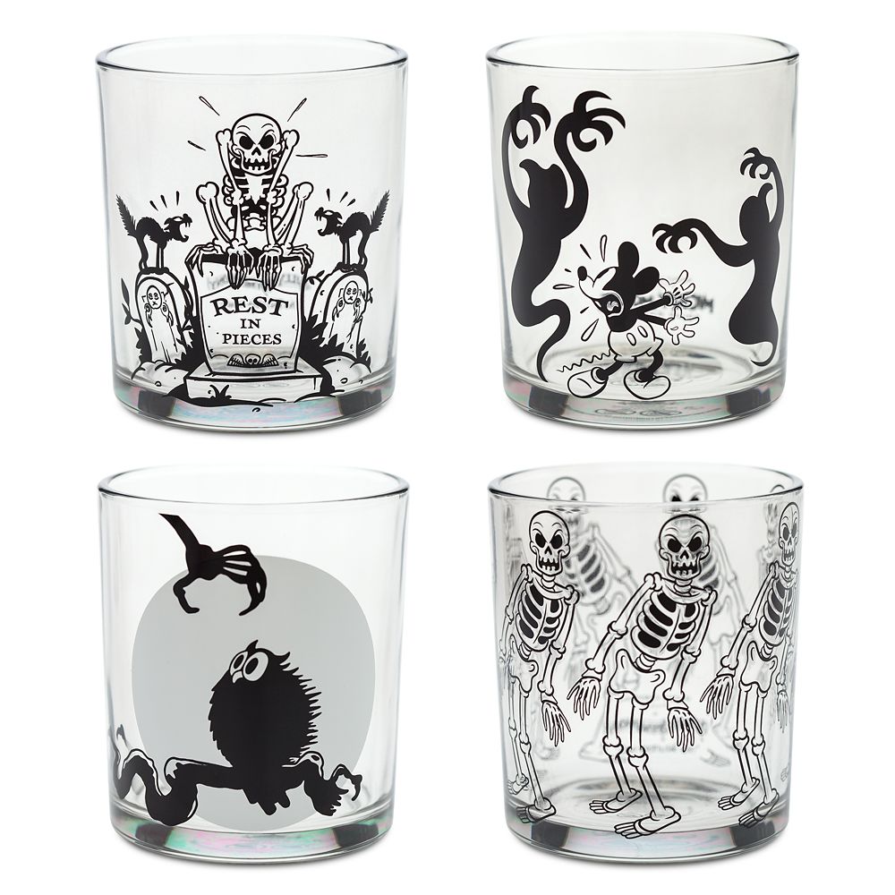 Mickey Mouse hot The Skeleton Dance Glass Set