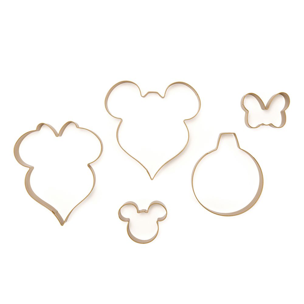 Mickey and Minnie Mouse Holiday Ornament Cookie Cutter Set
