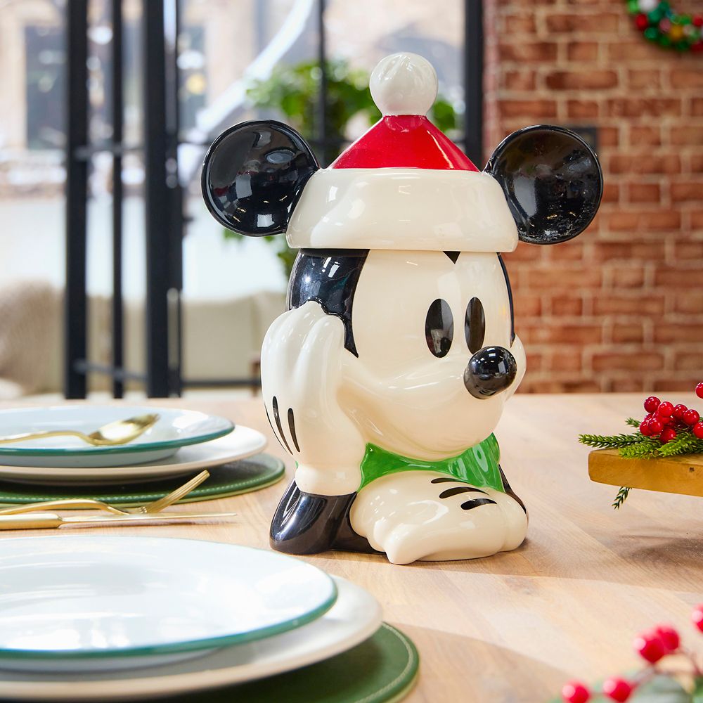 Santa Mickey Mouse Cookie Jar