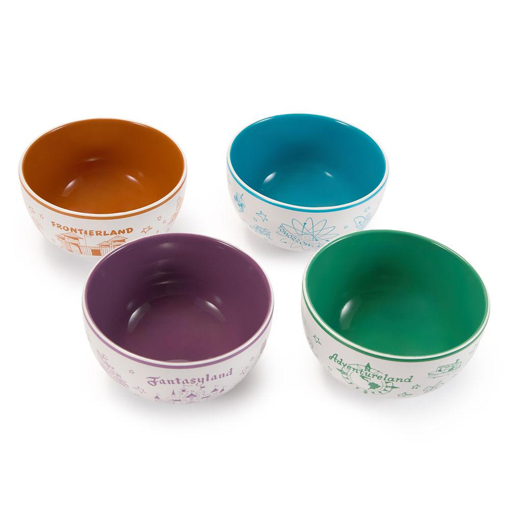 Disney Parks Vintage Maps Bowl Set