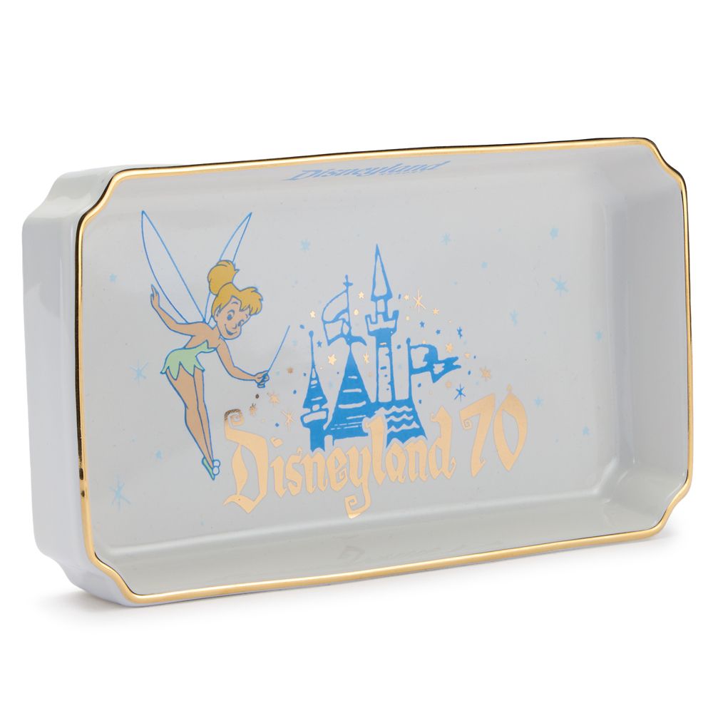 Tinker Bell Ceramic Trinket Tray Disneyland 70th Anniversary