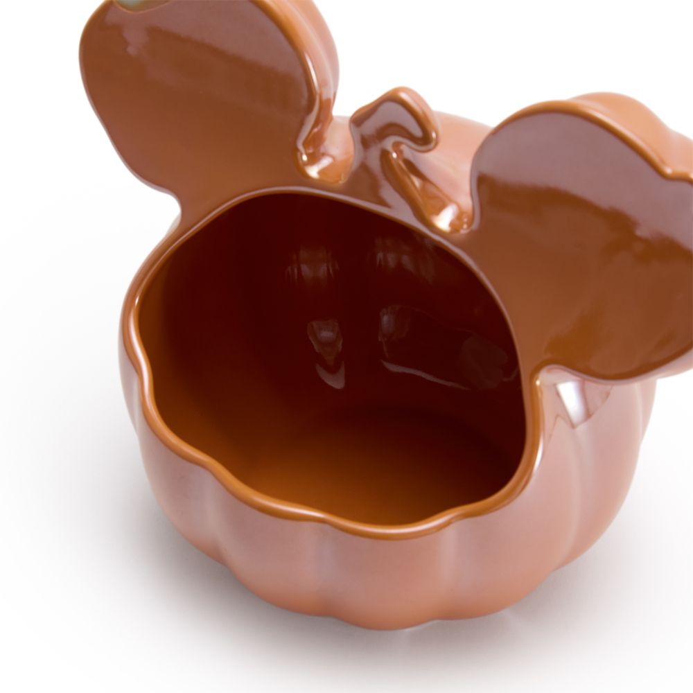 Mickey Mouse Jack-o'-Lantern Stoneware Halloween Candy Bowl