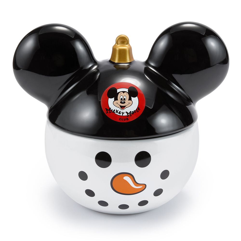 Mickey Mouse Club Snowman Ornament Cookie Jar