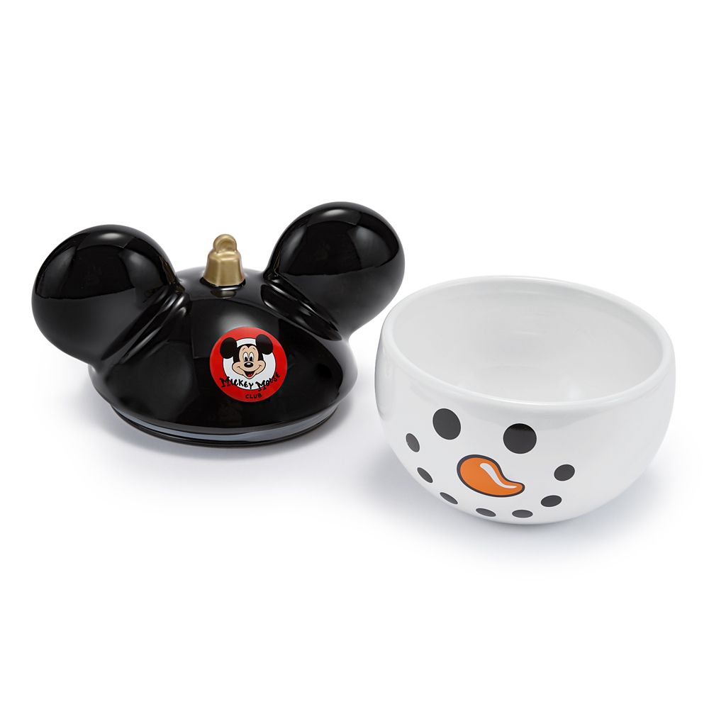 Mickey Mouse Club Snowman Ornament Cookie Jar