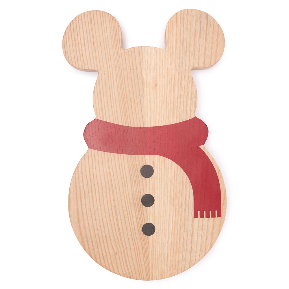 Mickey Mouse Wooden Snowman Serving Board Official shopDisney