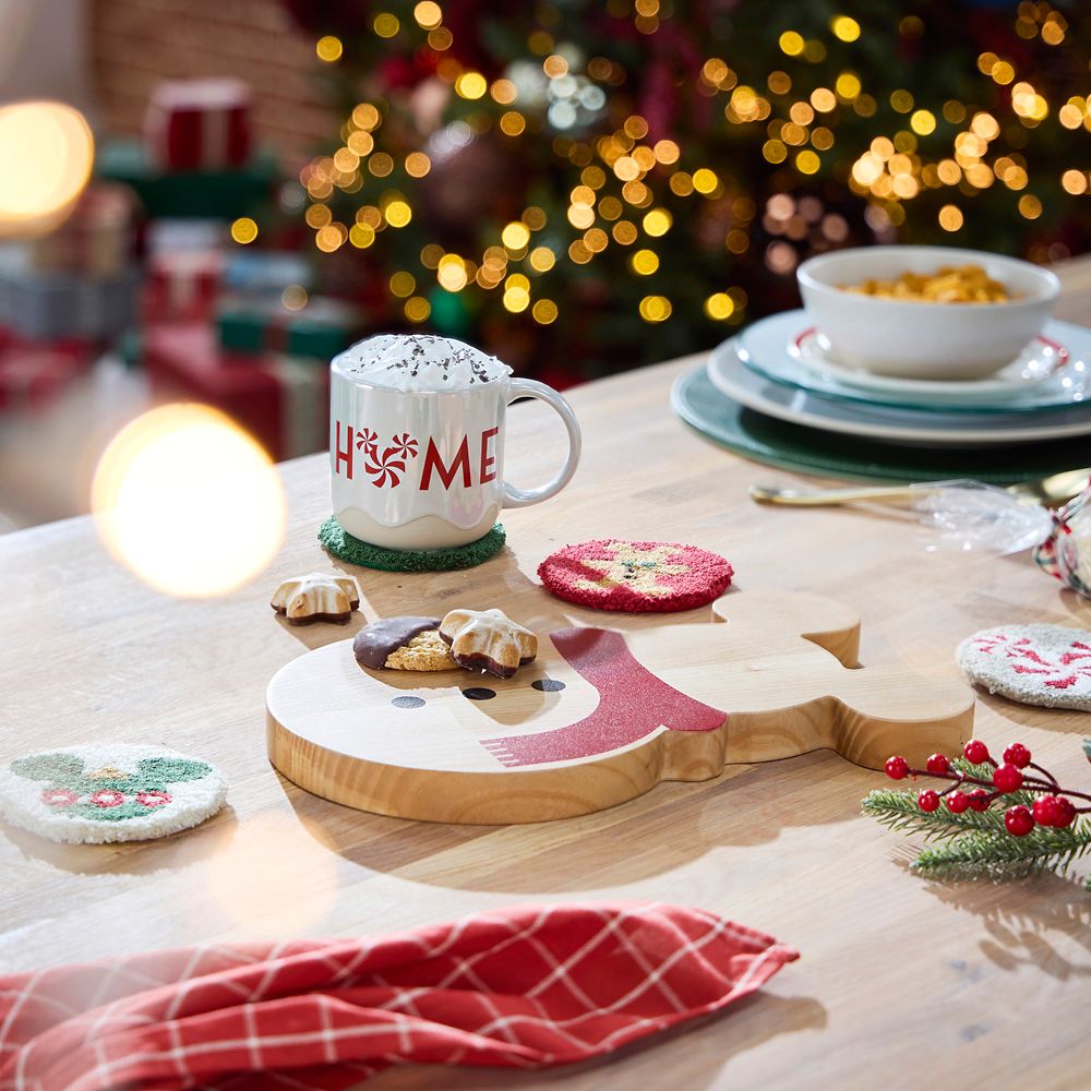 Mickey Mouse Wooden Snowman Serving Board