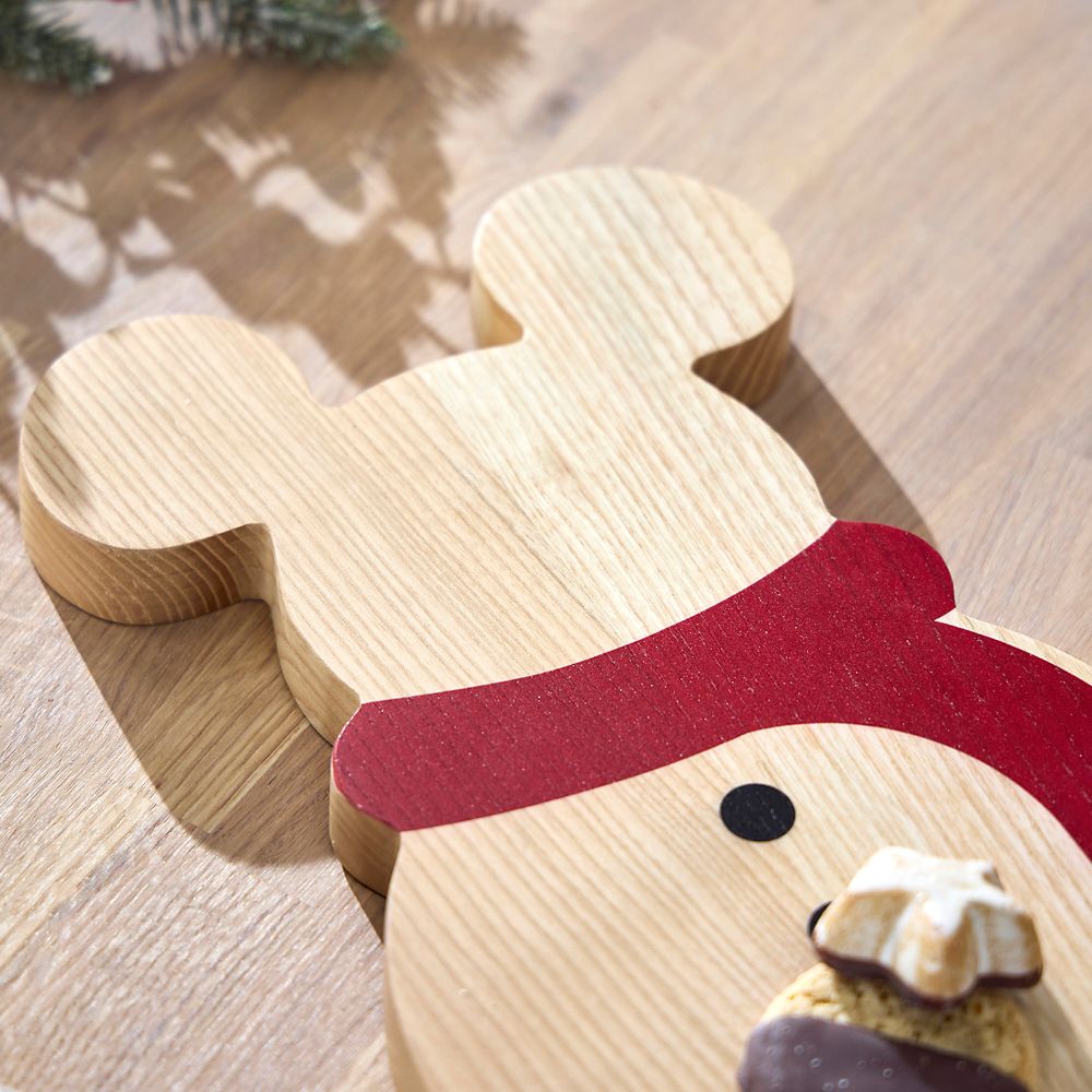 Mickey Mouse Wooden Snowman Serving Board