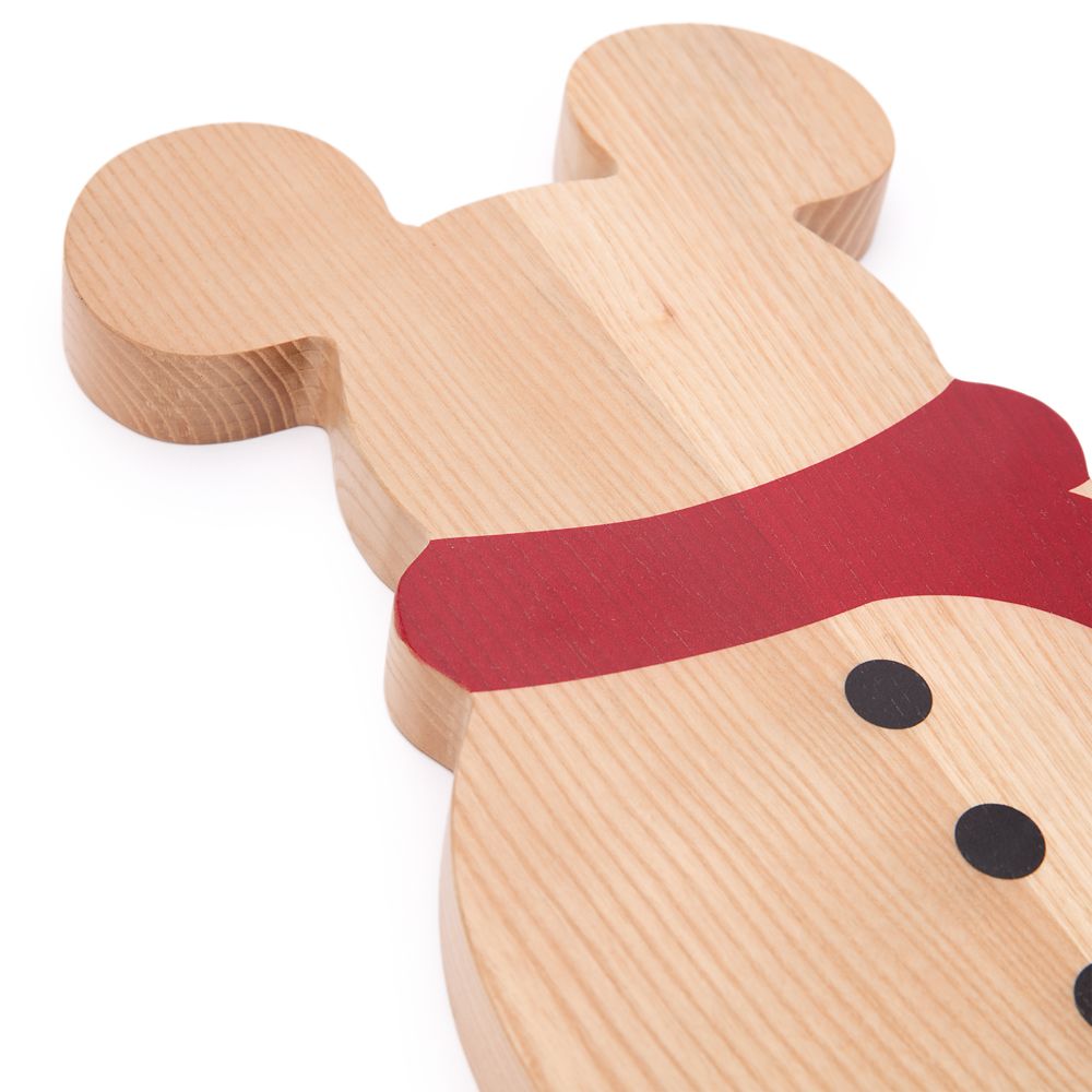 Mickey Mouse Wooden Snowman Serving Board