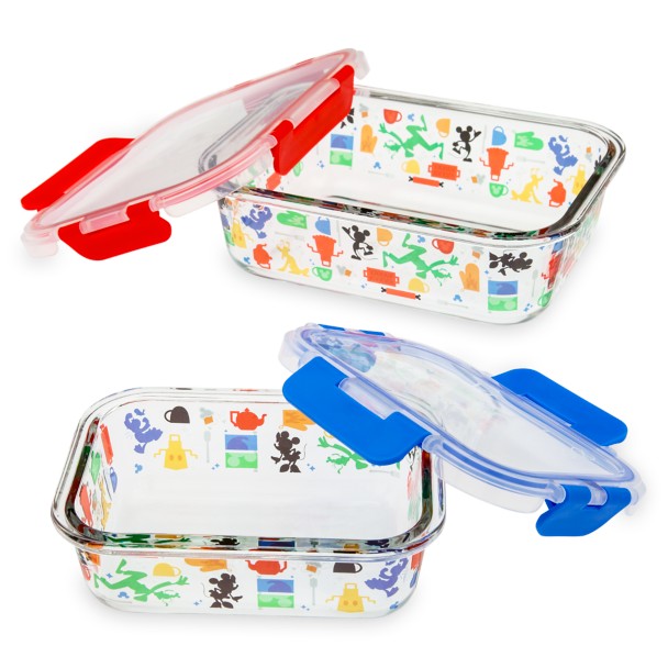 Mickey Mouse and Friends Glass Storage Container Set Disney Store Mickey Mouse and Friends Glass Storage Container Set Disney Store