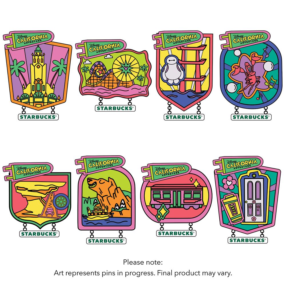 Disney California Adventure Starbucks® Travel Tumbler with Mystery Pin Blind Pack – 2-Pc.