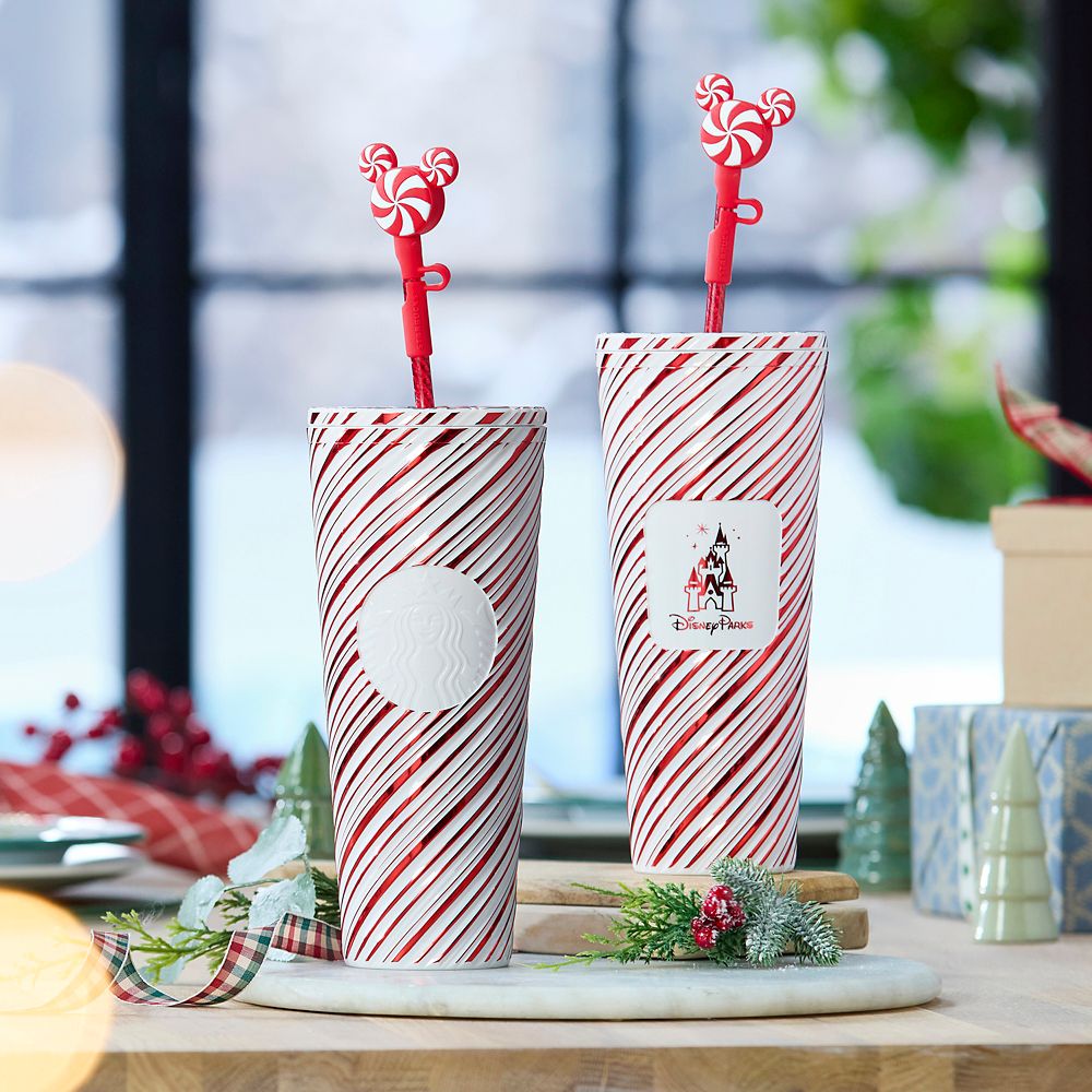 Disney Parks Peppermint Swirl 24 oz. Starbucks&reg; Travel Tumbler with Straw