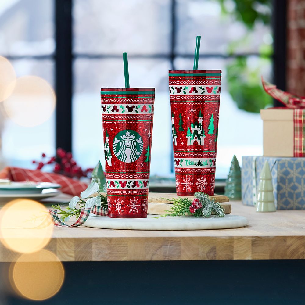 Disneyland Holiday Fair Isle 24 oz. Starbucks&reg; Travel Tumbler with Straw