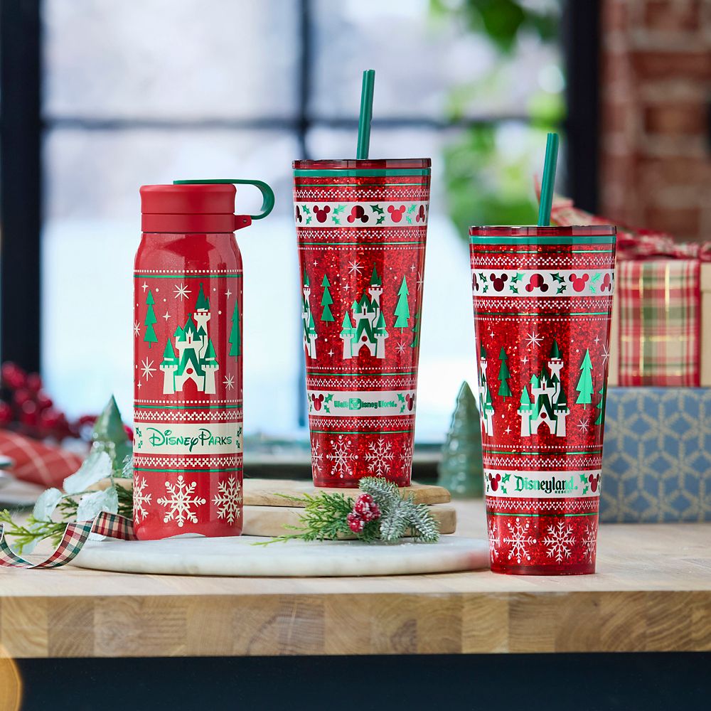 Disneyland Holiday Fair Isle 24 oz. Starbucks&reg; Travel Tumbler with Straw
