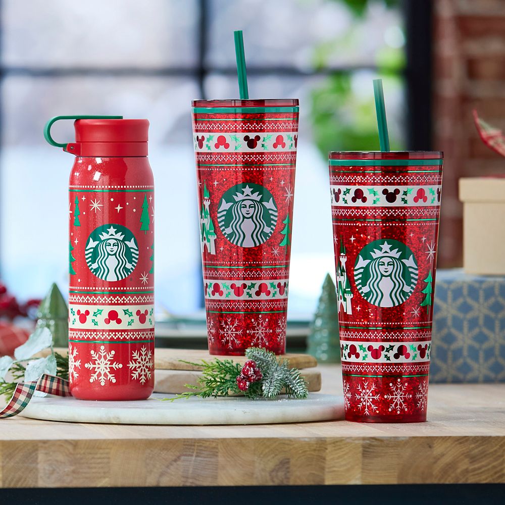 Disneyland Holiday Fair Isle 24 oz. Starbucks&reg; Travel Tumbler with Straw